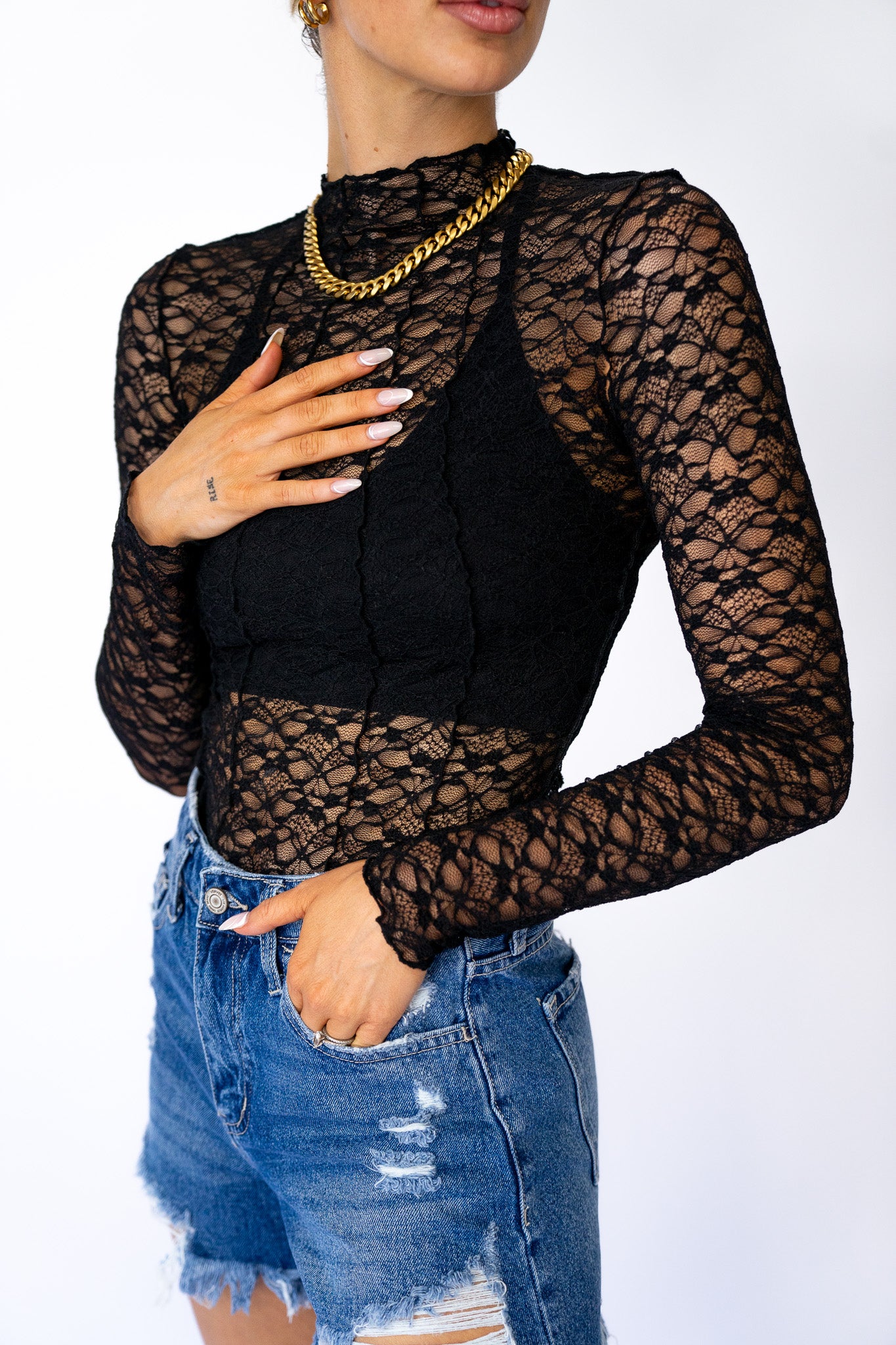 Sheer Lace Top - Multiple Colors