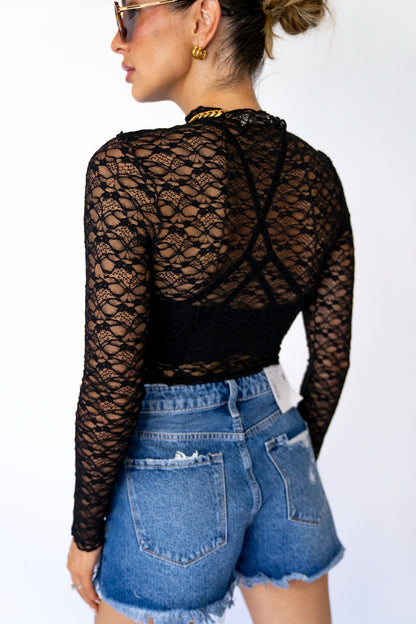 Sheer Lace Top - Multiple Colors