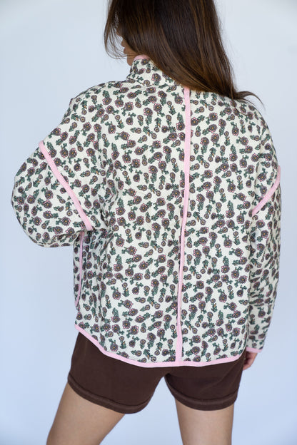 Pink Rose Quilted Coat