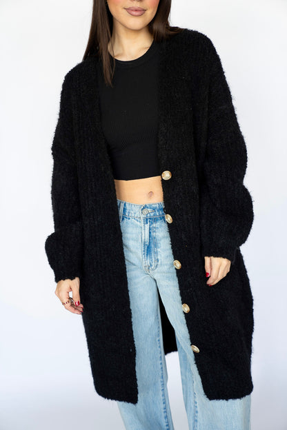Long Black Cardi