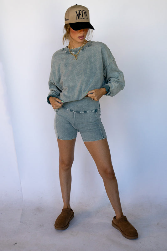 Sage Washed Oversized Pullover