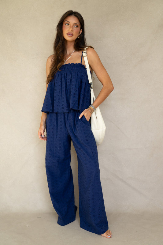 Navy Eyelet Set