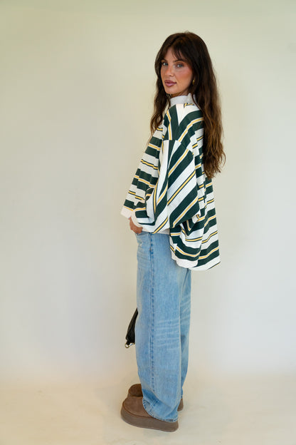 Striped Oversized Crewneck