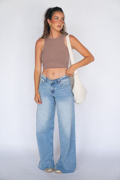 Jessie Slit Hem Denim