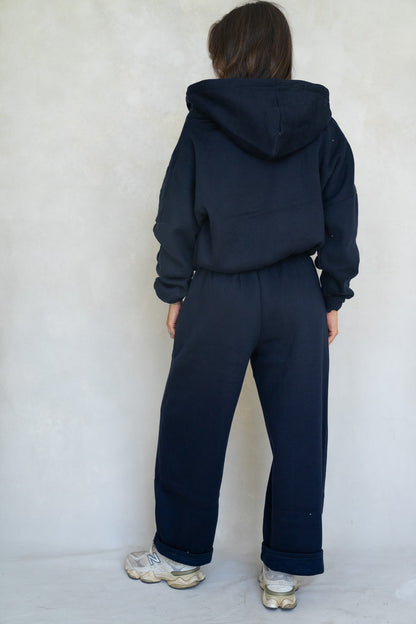 Halo Barrel Sweat Set - Navy