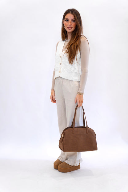 Linen Ruffle Pants