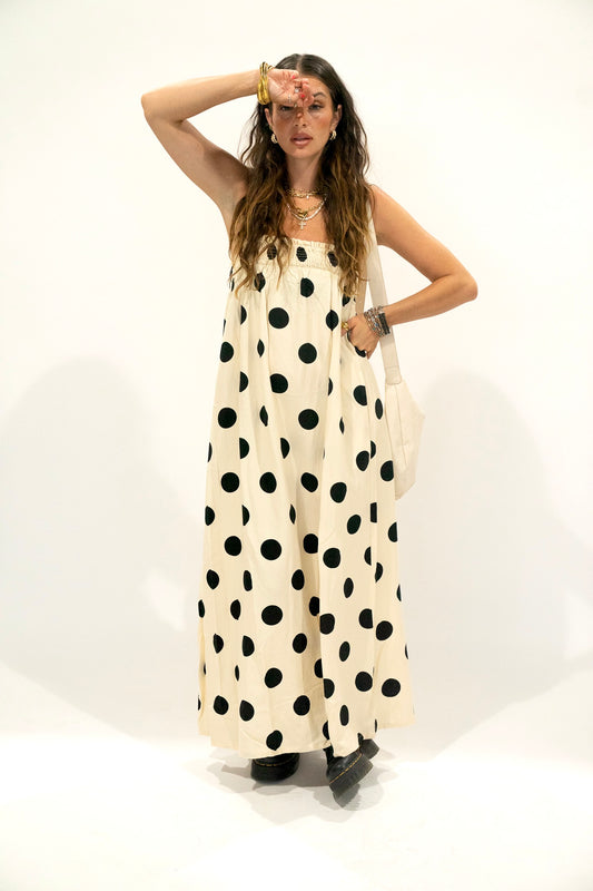 Polka Dot Maxi Dress (Multiple Colors)