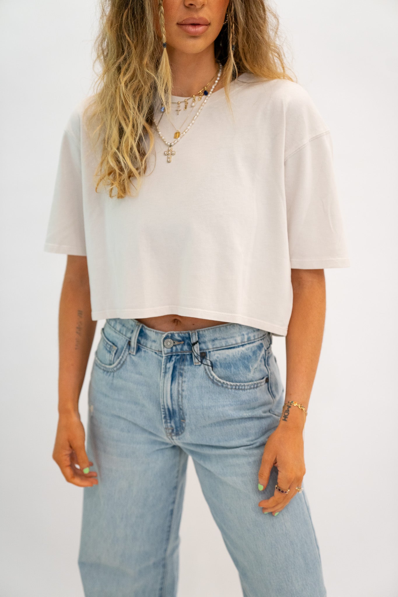 David Cropped Tee Multiple Colors)