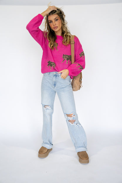 Tiger Pattern Sweater (Multiple Colors)