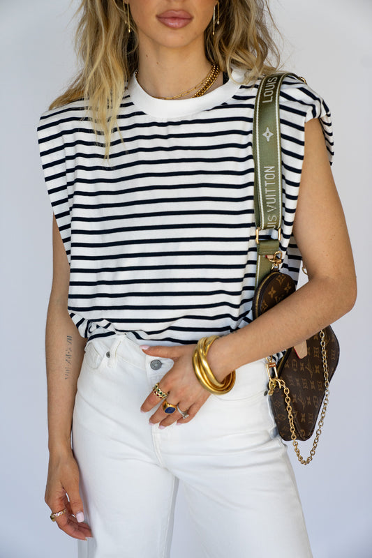 Elevated Striped Staple Top