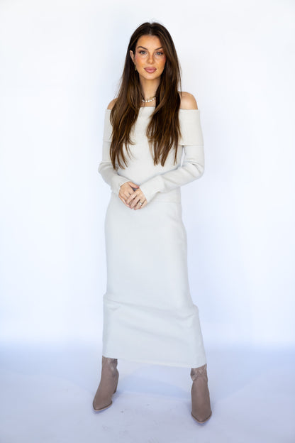 Ribbed Knit Off-The-Shoulder Top
