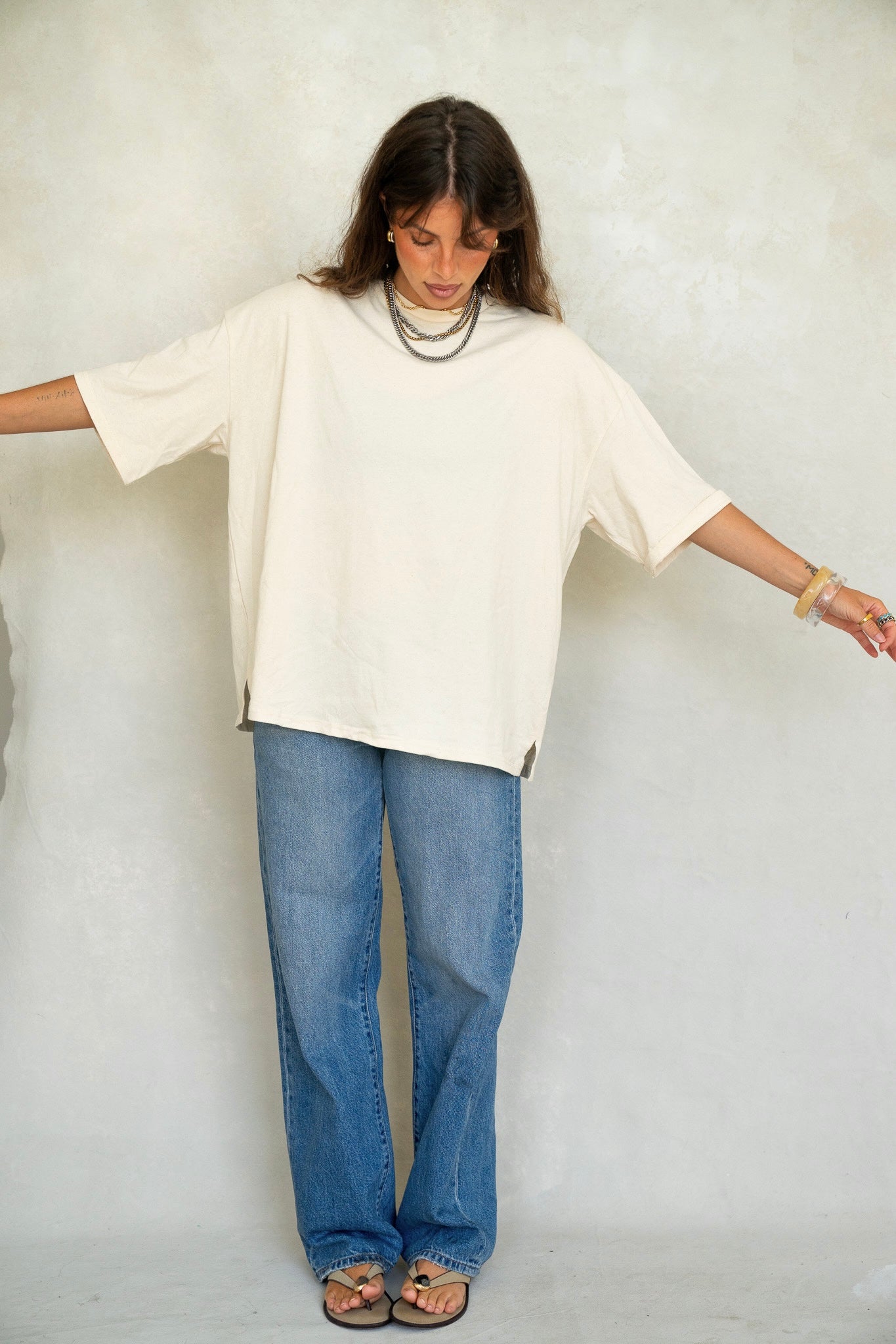 Oversized Cream T-Shirt