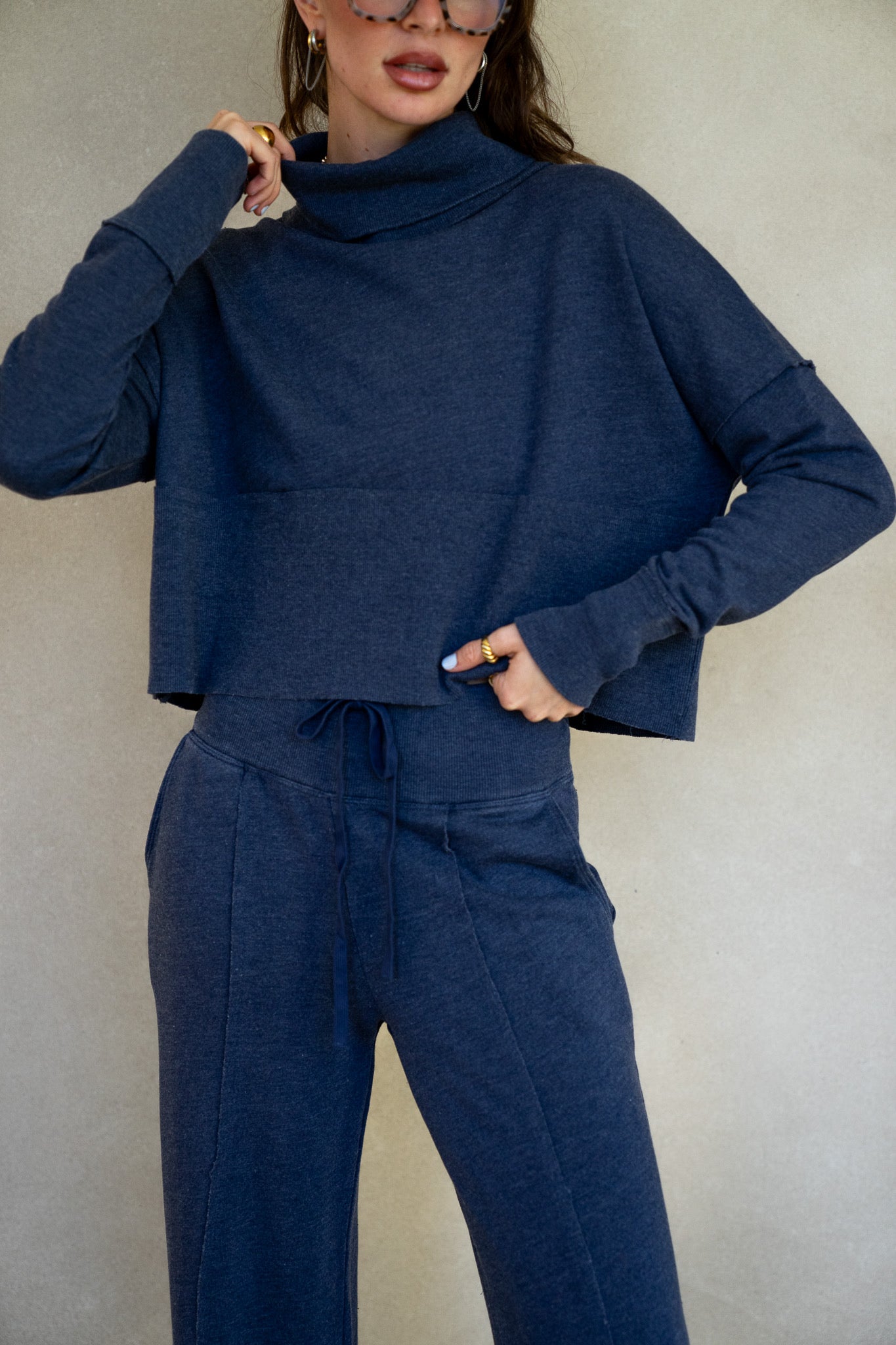 Terry Ribbed Turtleneck (Multiple Colors)