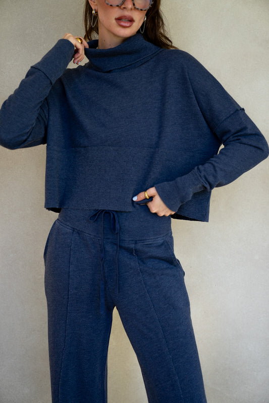 Terry Ribbed Turtleneck (Multiple Colors)