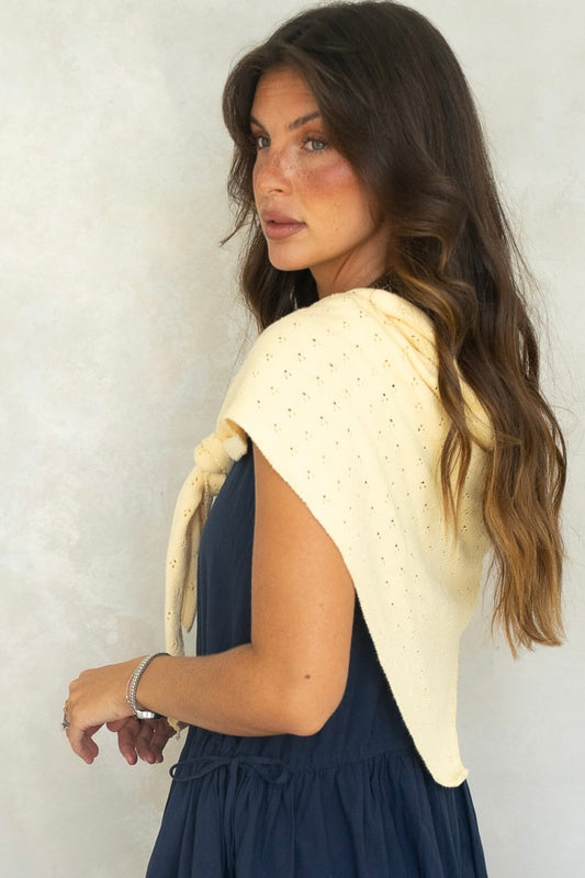 Pointelle Knitdown Scarf