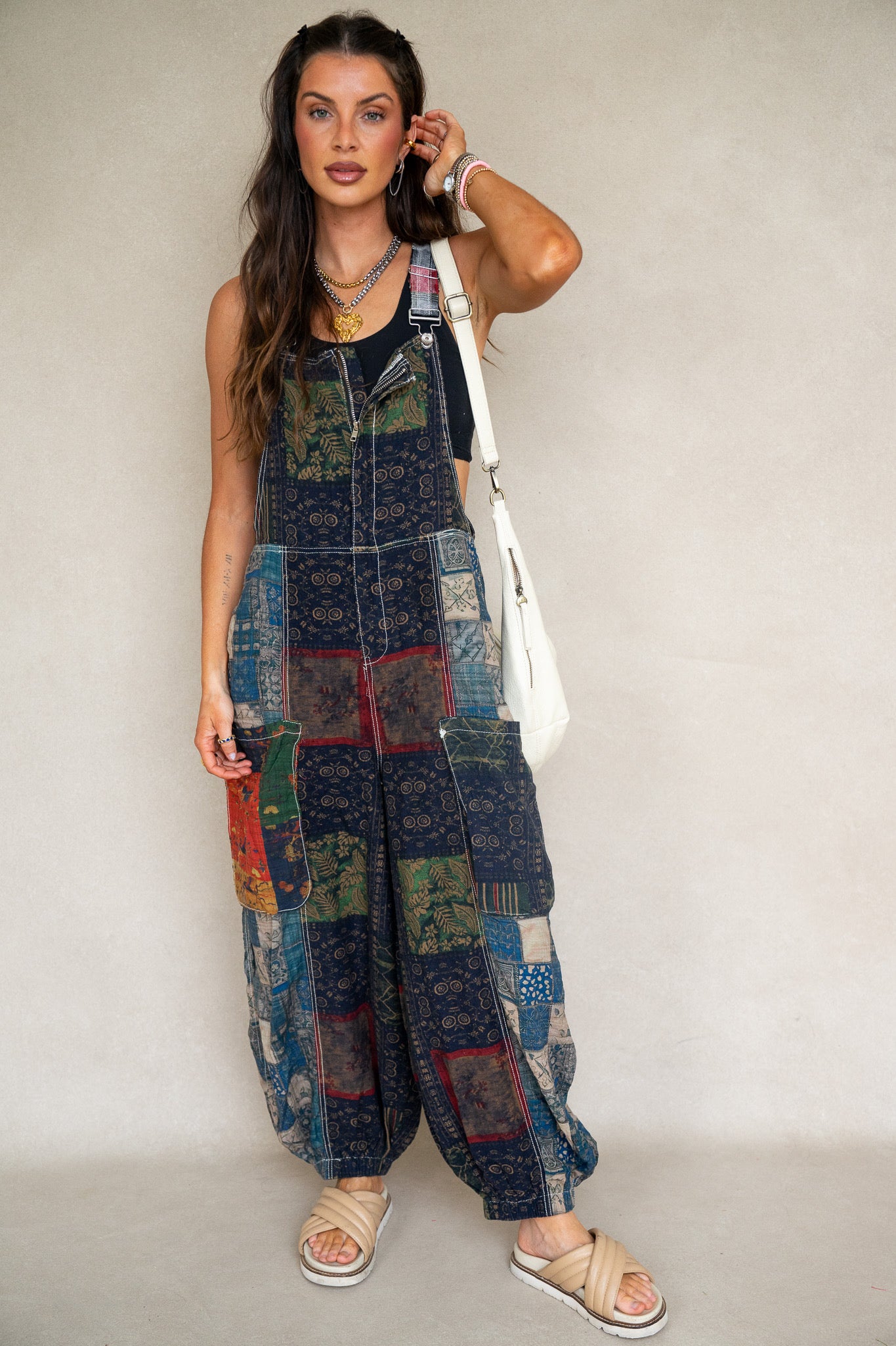 Patchwork Overalls