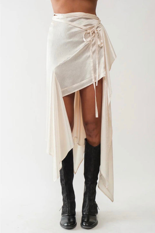 Asymmetric Wrap Skirt