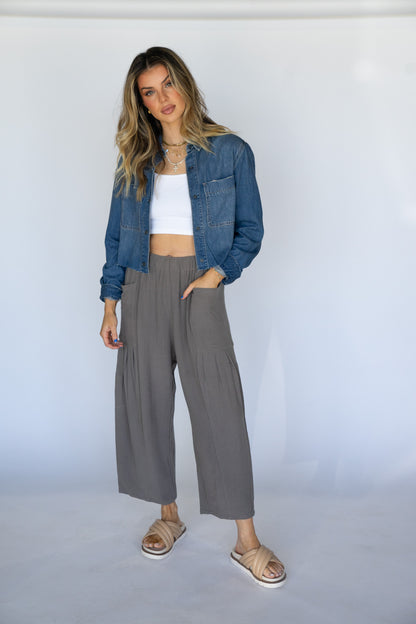 Cropped Staple Denim Jacket