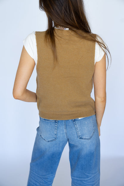 Floral Knit Vest