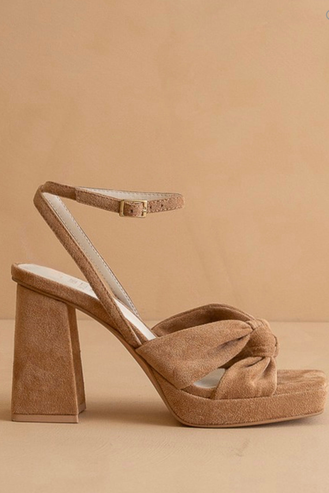 Siena Suede Knot Heels