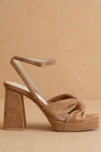 Siena Suede Knot Heels