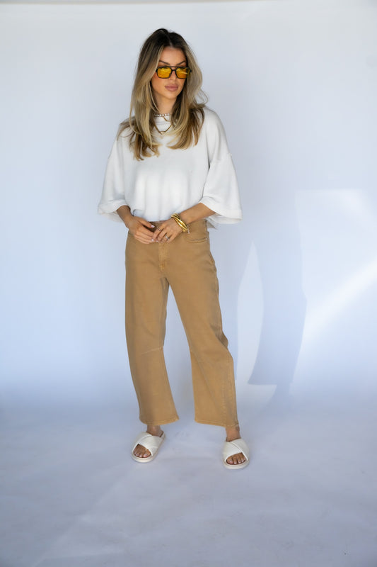 Sandy Mid Rise Barrel Jeans (Multiple Colors)