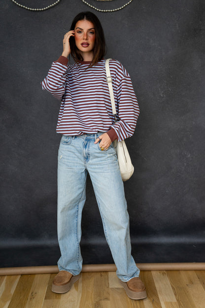 The Harbor Stripe Long Sleeve Top