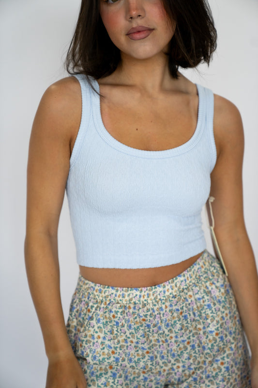 Waffle Knit Crop Tank (Multiple Colors)