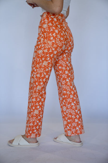 Floral High Waist Pants