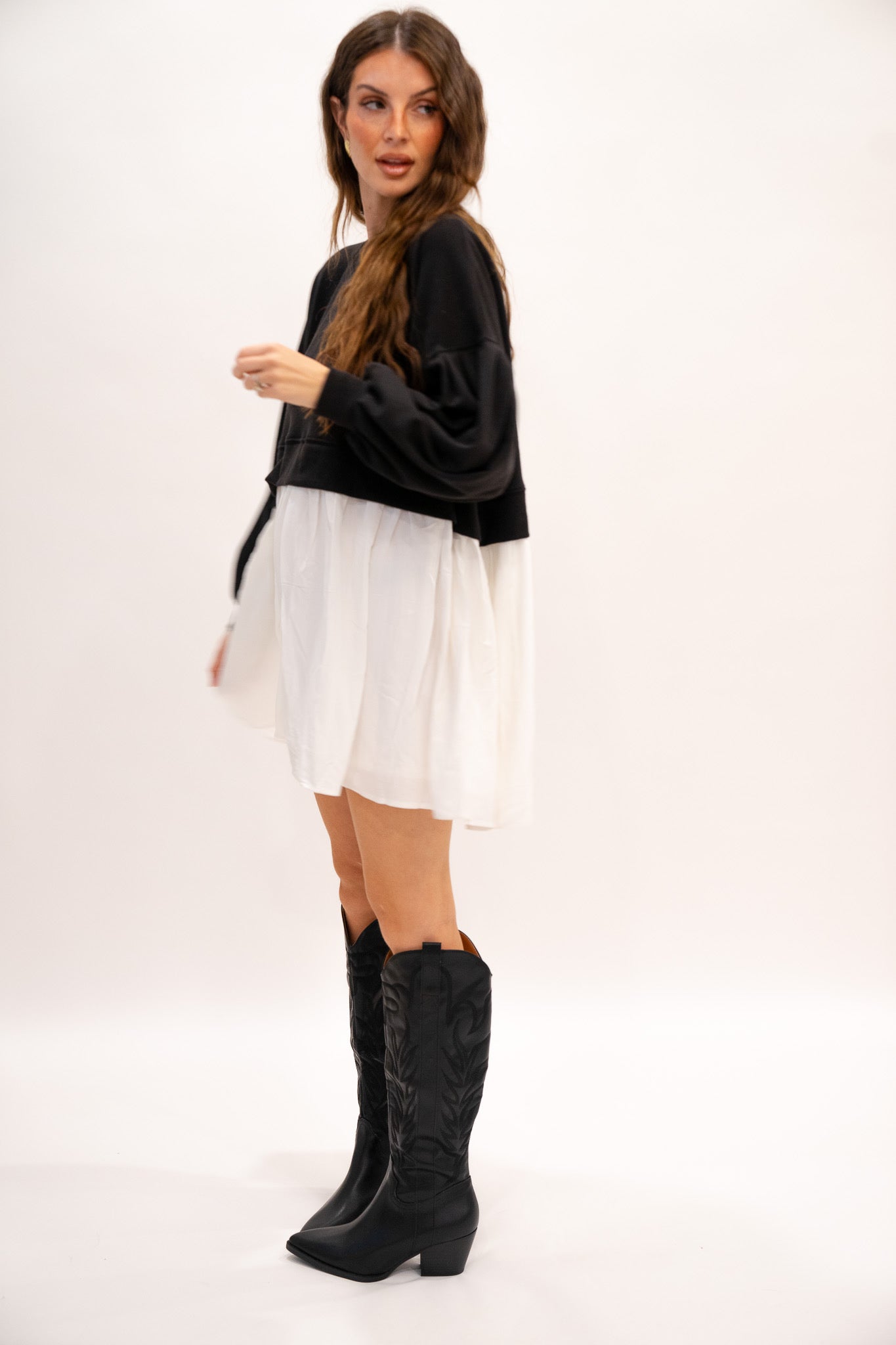 Contrast Mini Dress