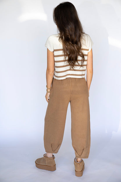 White Mocha Knit Top