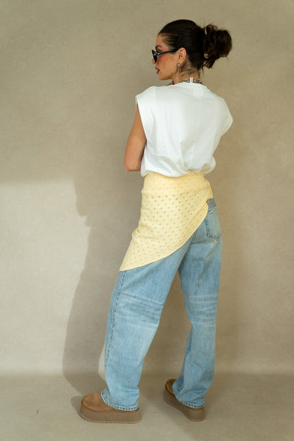 Pointelle Knitdown Scarf