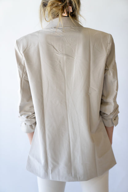 Greige Longline Blazer