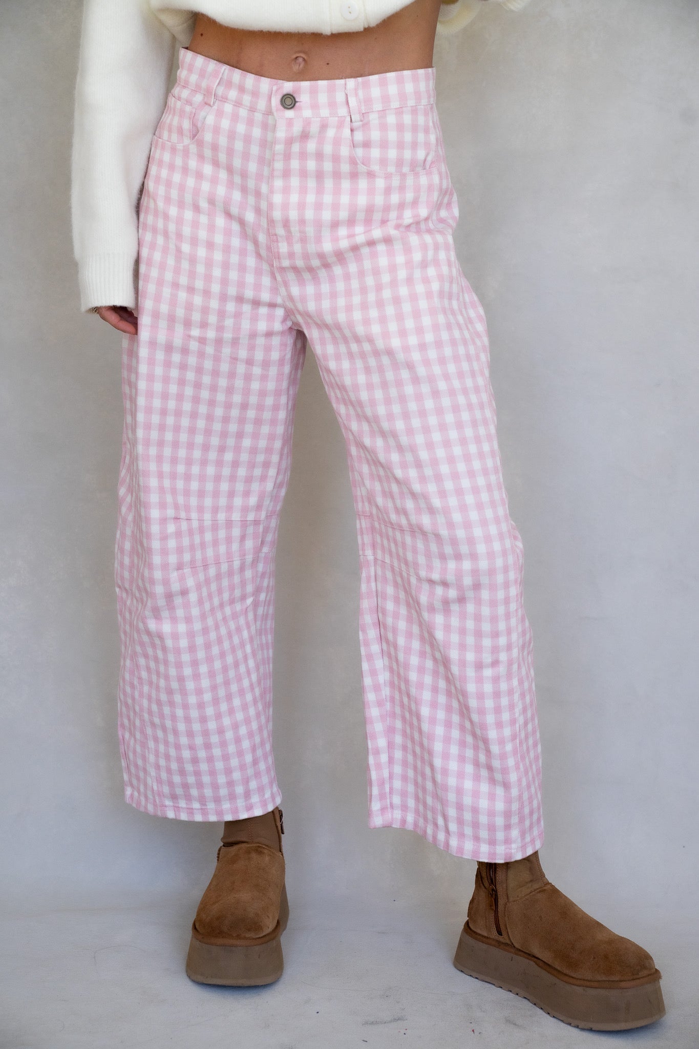 Pink Gingham Barrels