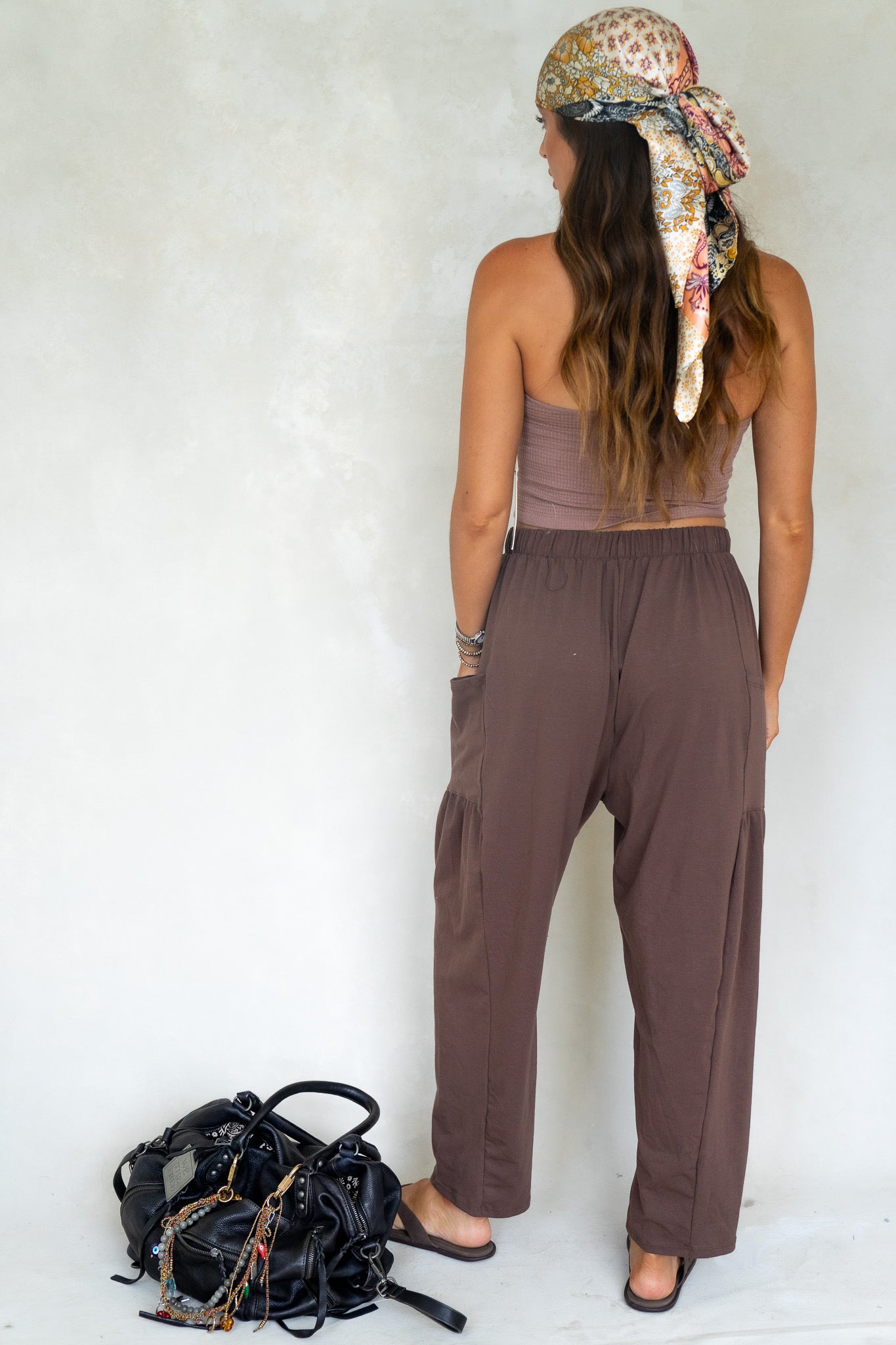 Chocolate Lace Up Halter
