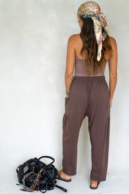 Chocolate Lace Up Halter