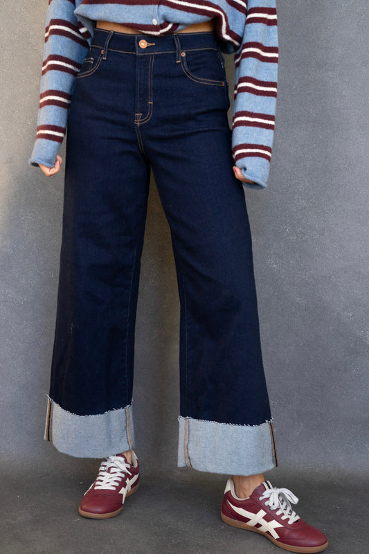 Rise Cuff Jeans