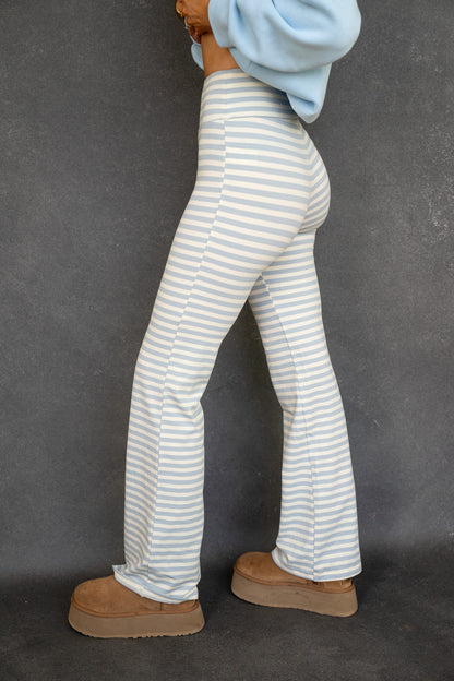 Heidi Fit & Flare Pants - Light Blue