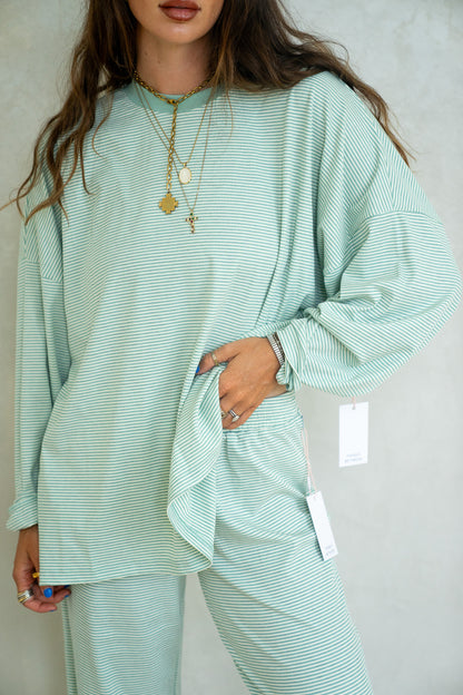 Alex Striped Top - Mint
