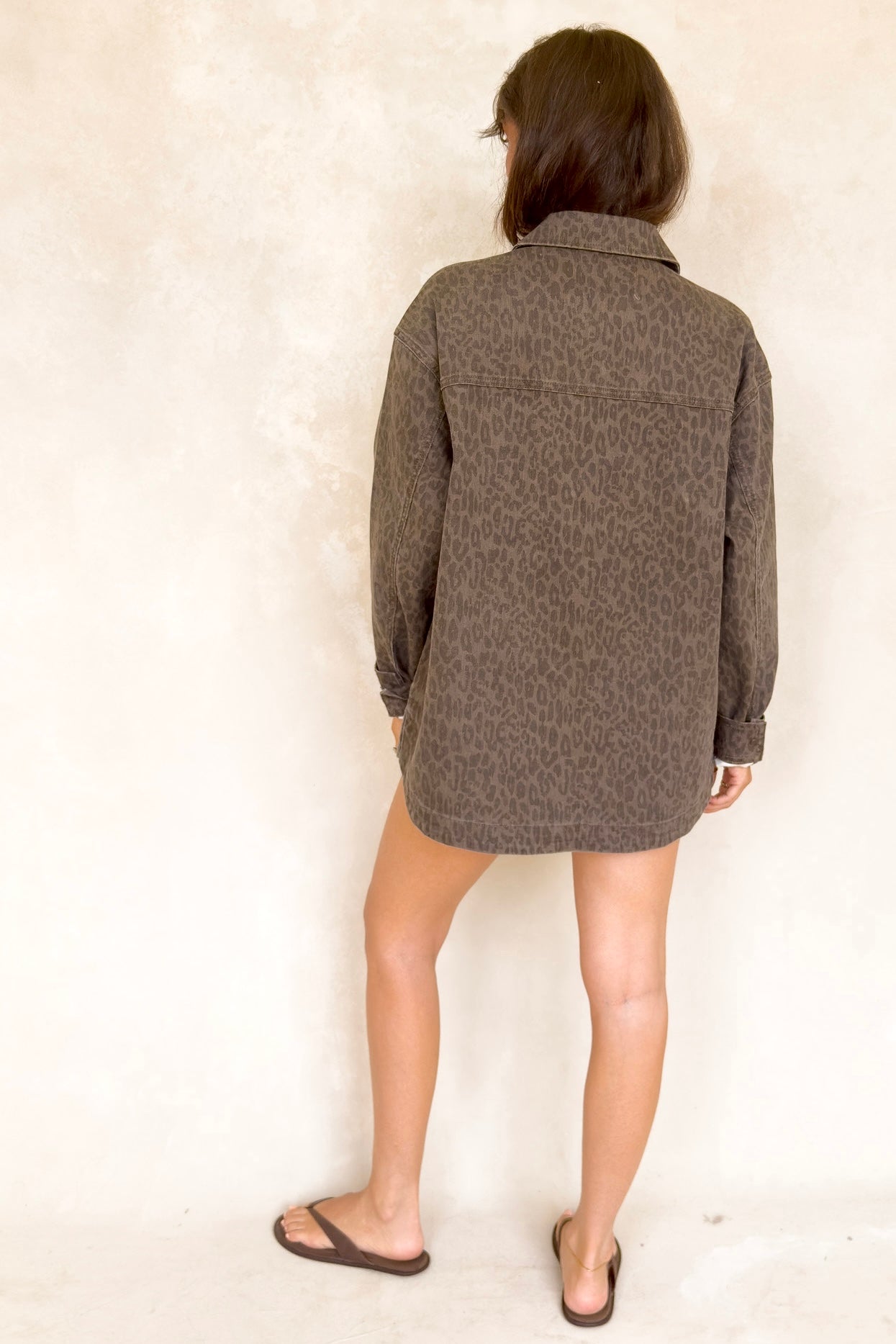 Dark Leopard Shacket