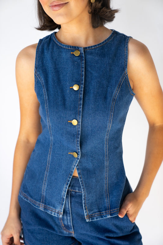 Roman Denim Top