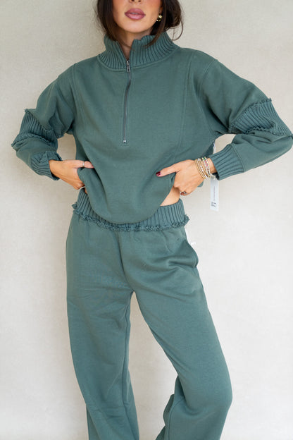 Olive Fleece Set