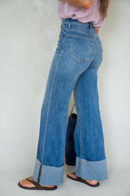 Clean Cuff Dark Wash Denim