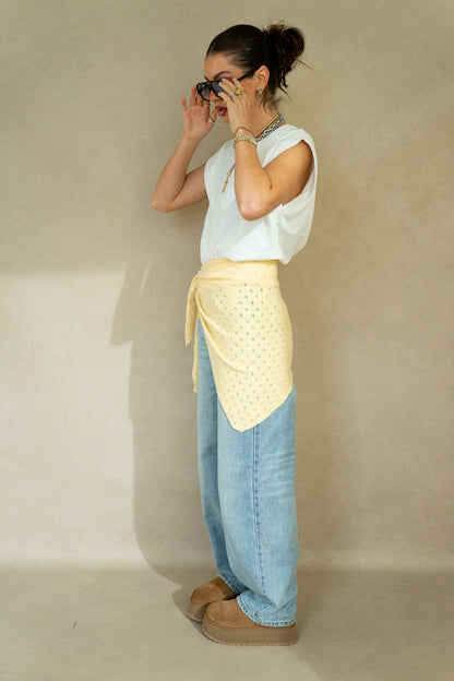 Pointelle Knitdown Scarf