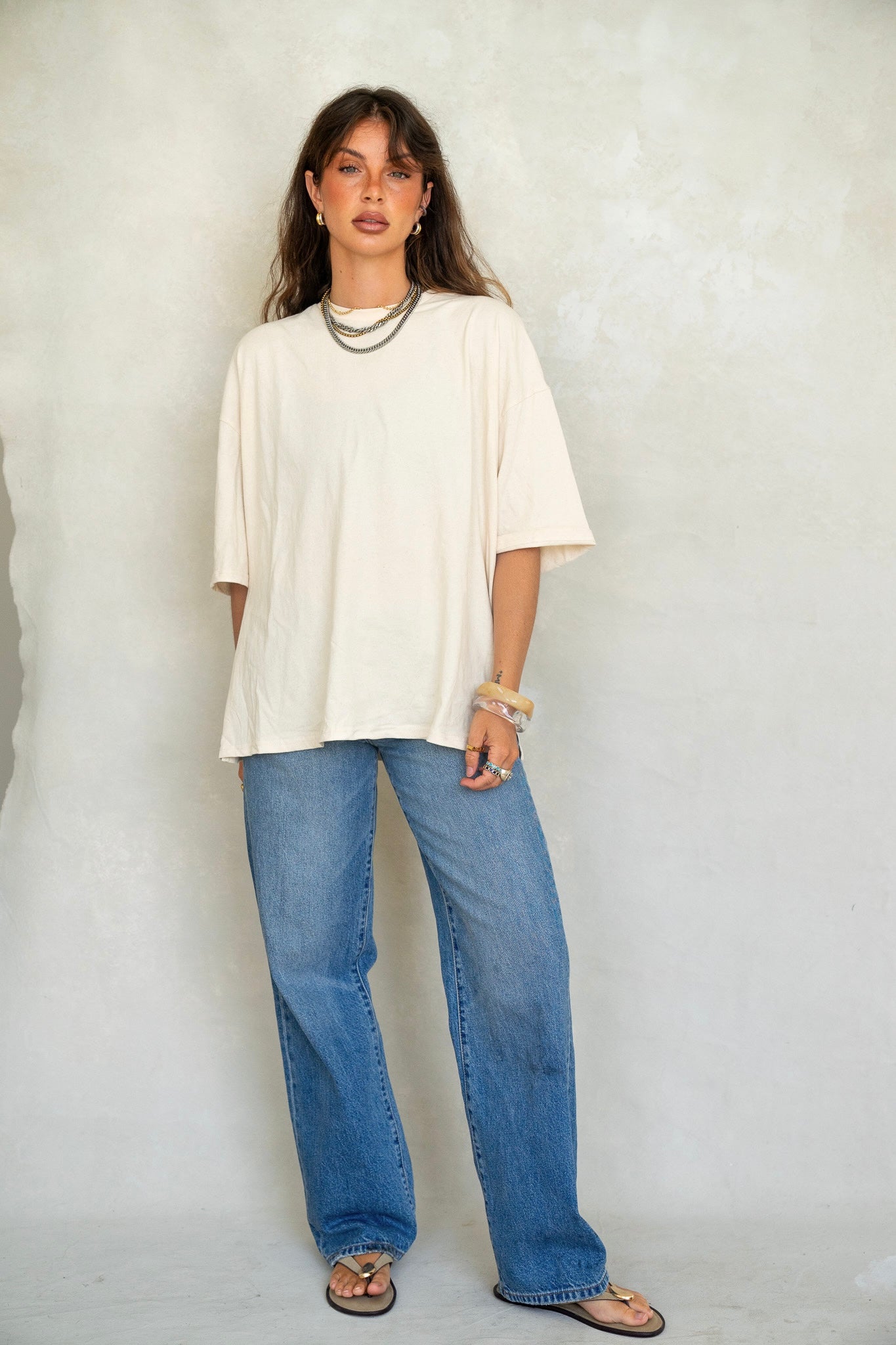 Oversized Cream T-Shirt