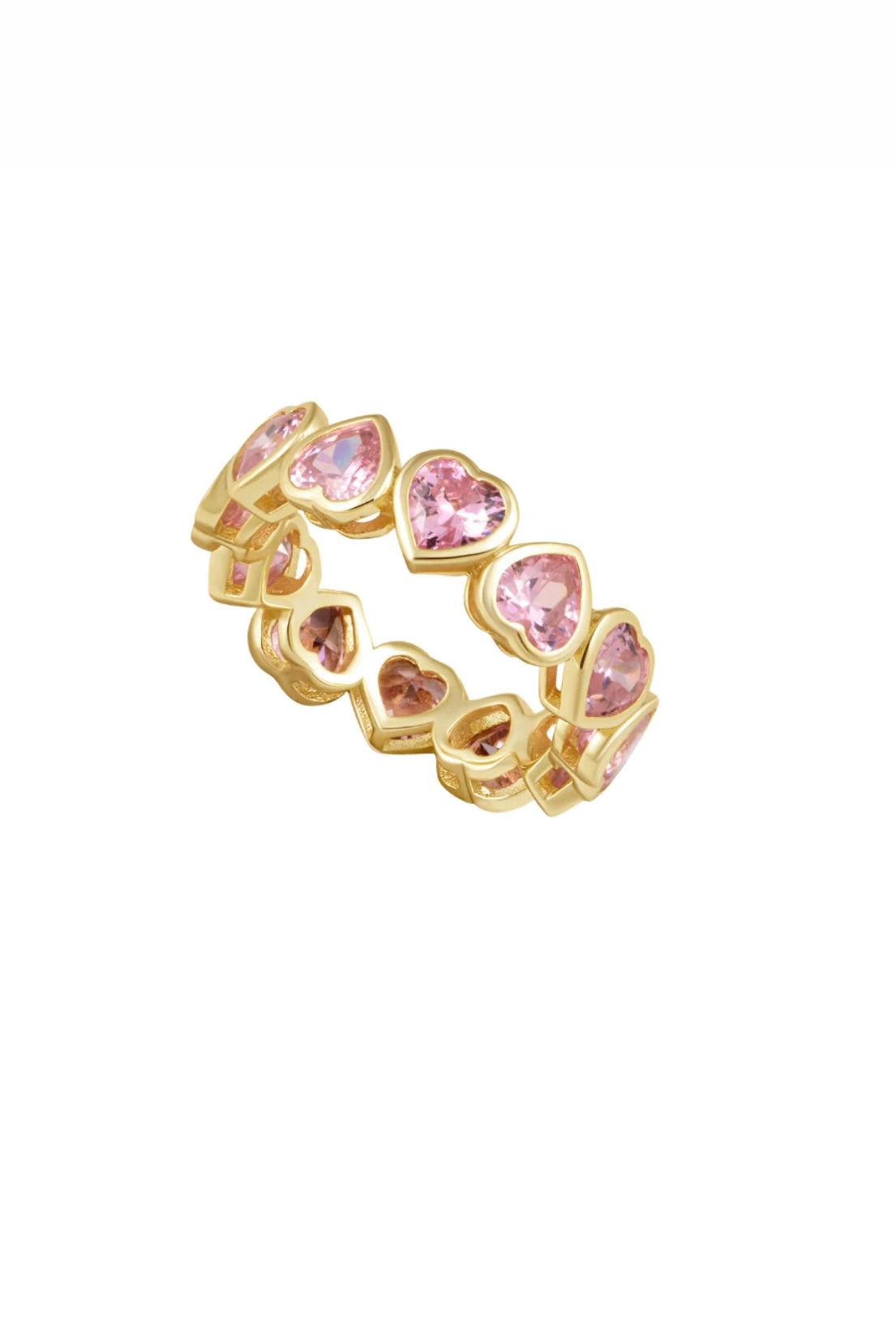 Bezel Heart Ring (Multiple Colors)