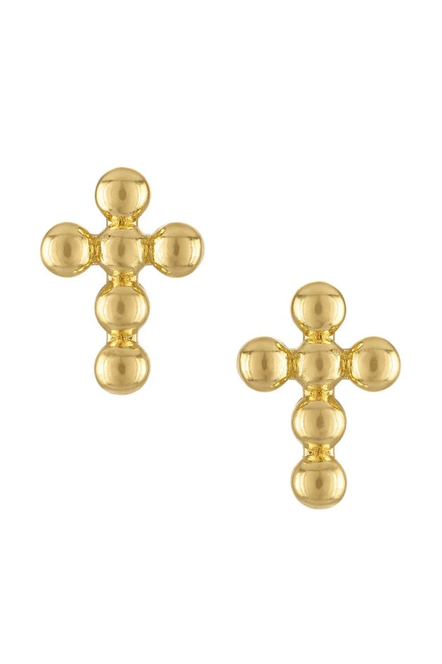 Royal Cross Stud Earrings