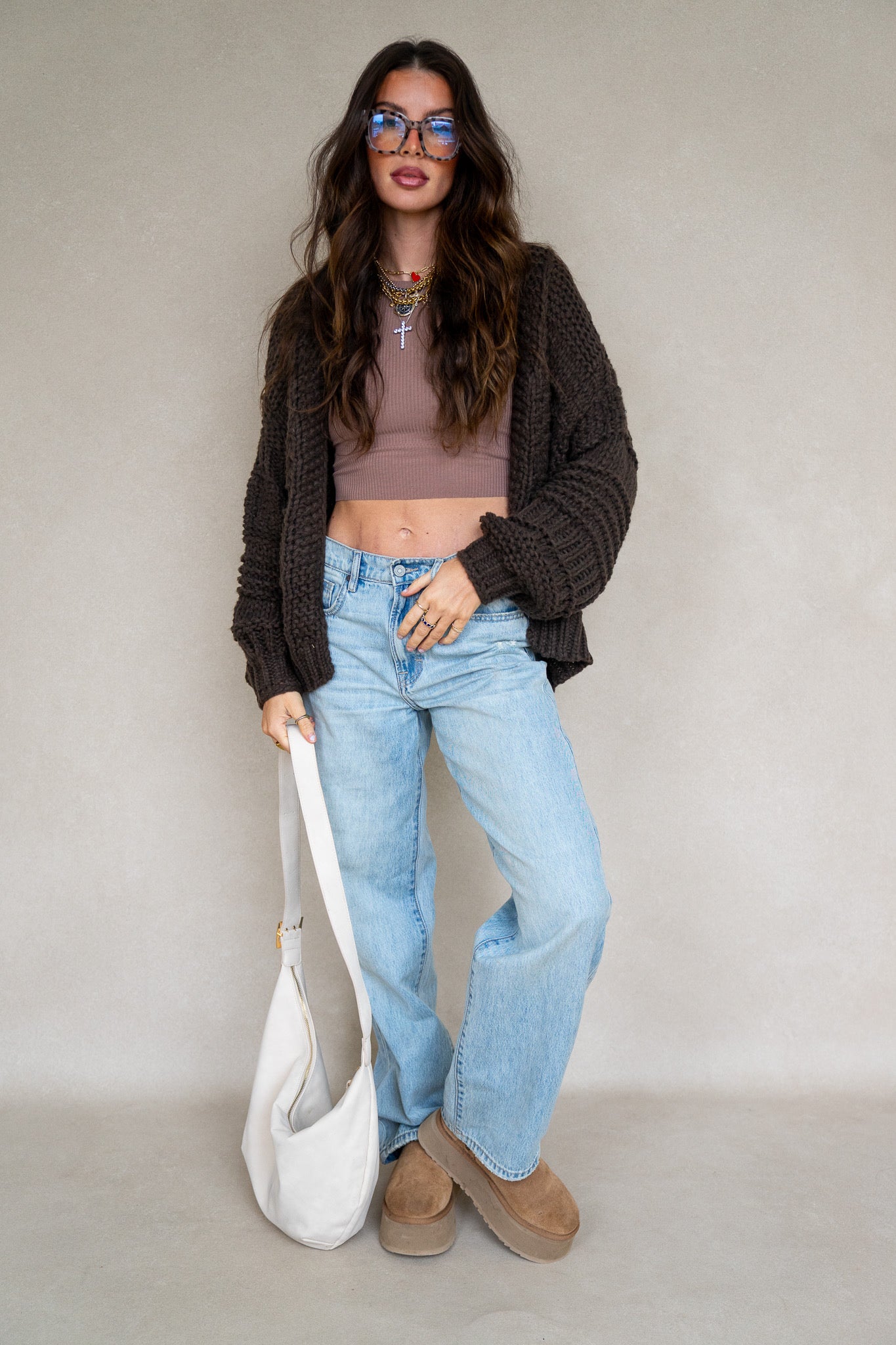 Chunky Knit Cardi (Multiple Colors)