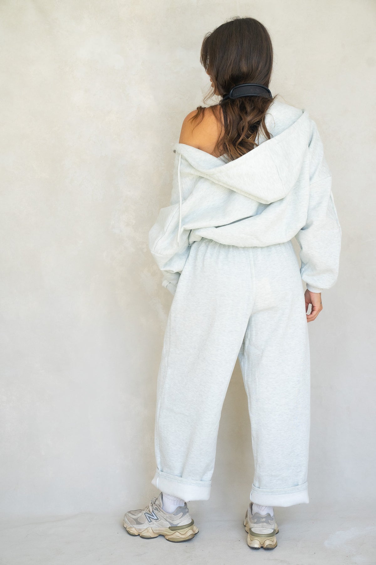 Halo Barrel Sweat Set - Heather Grey