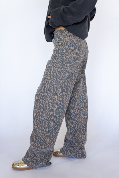 Leopard Relaxed Fit Denim